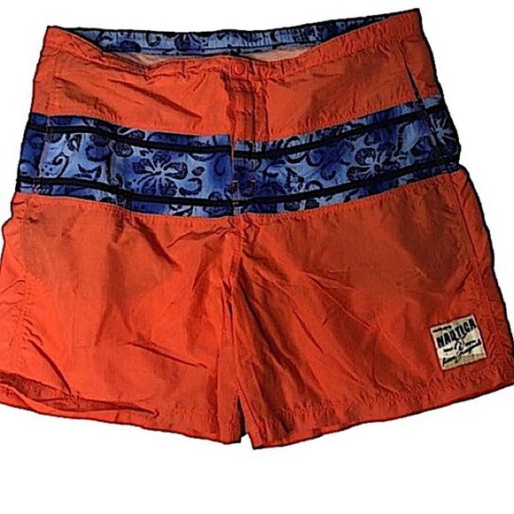 Nautica Men's Size XL Swim Trunks Shorts Floral Beach Colorblock Classic - Picture 1 of 5